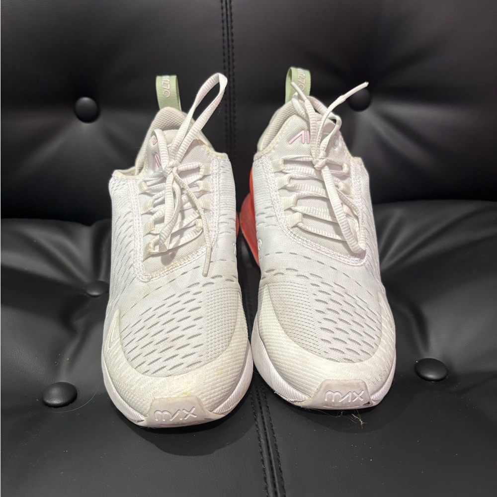 Nike Kids White and Pink Sneakers